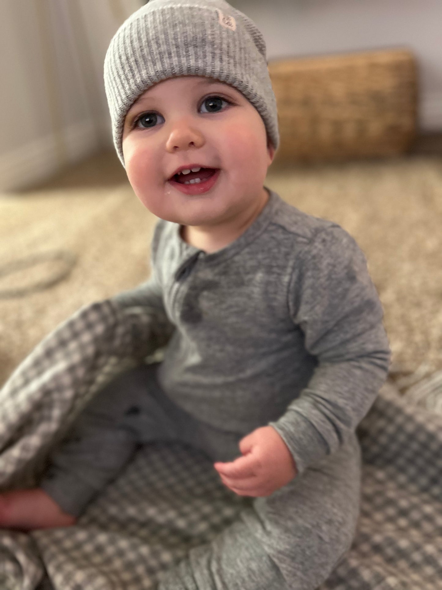 Hat: Baby Beanie Grey