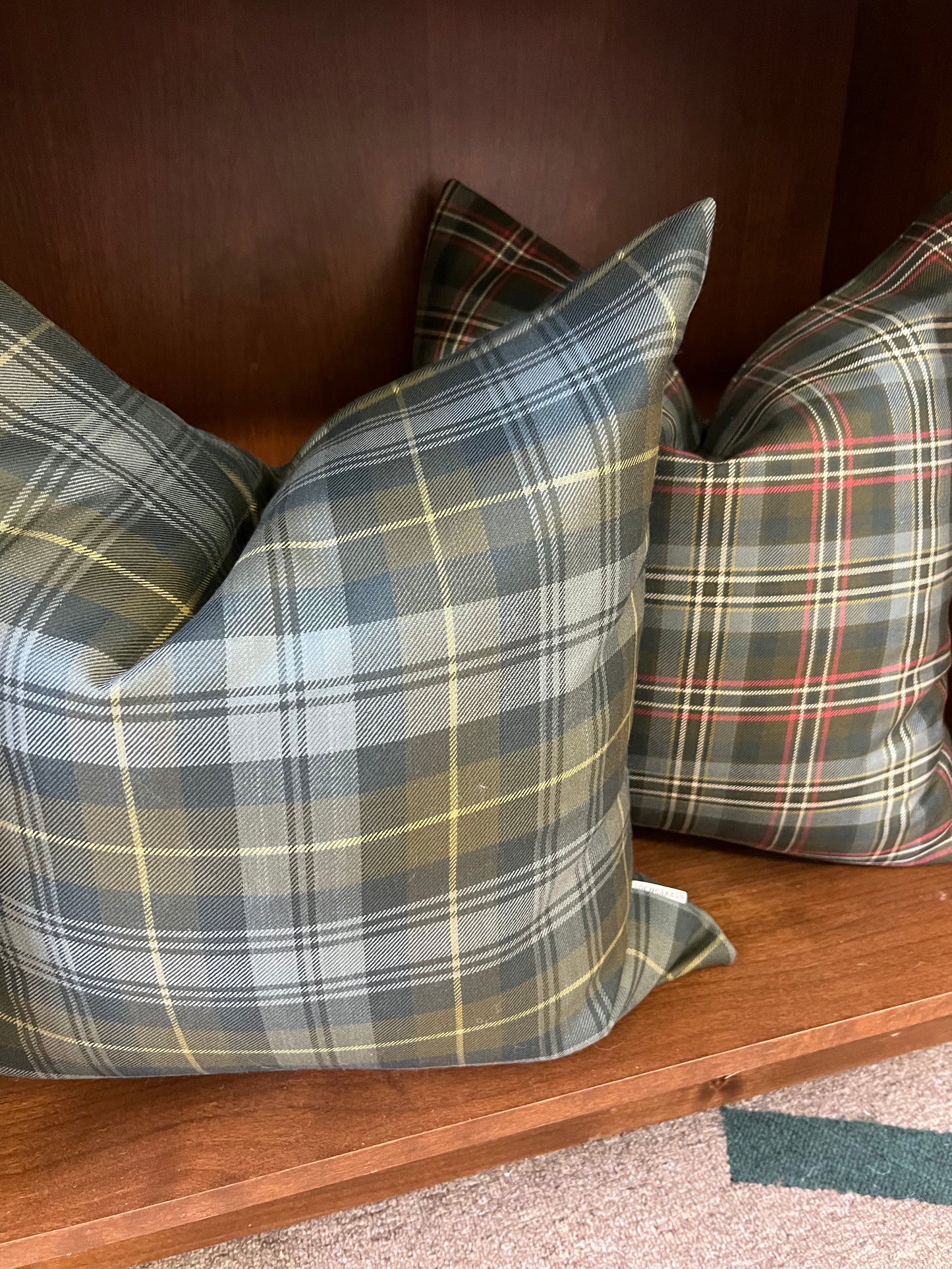 Stewart Hunting Weathered Tartan Plaid Pillow Cover