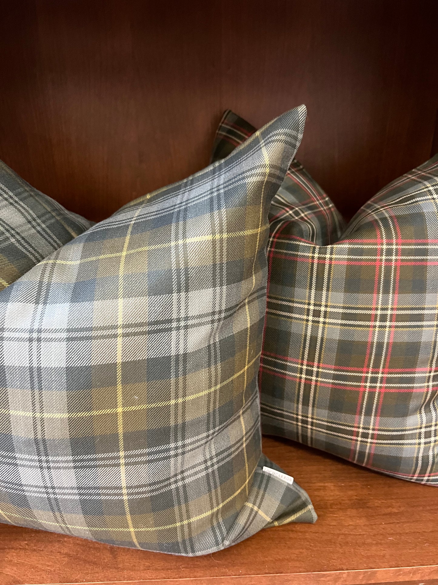 Stewart Hunting Weathered Tartan Plaid Pillow Cover