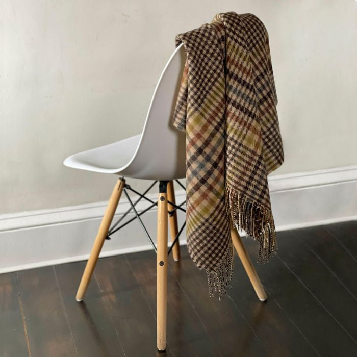 Antique Glen Check Wool Throw