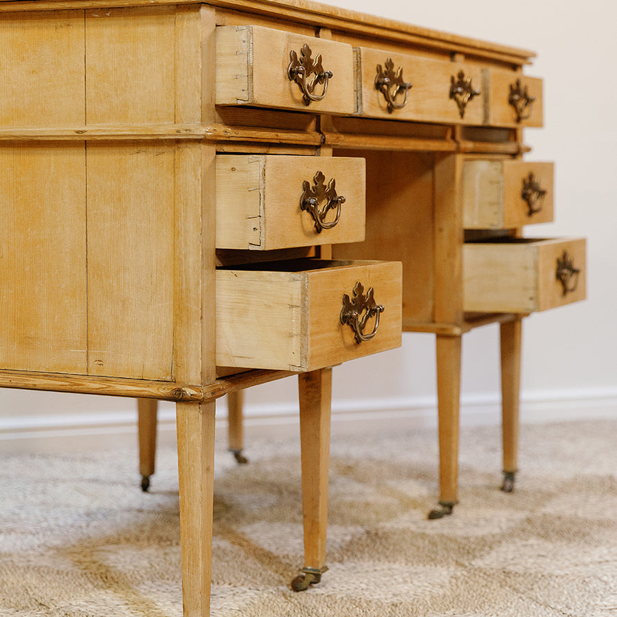 Demilune Side Table With Drawer
