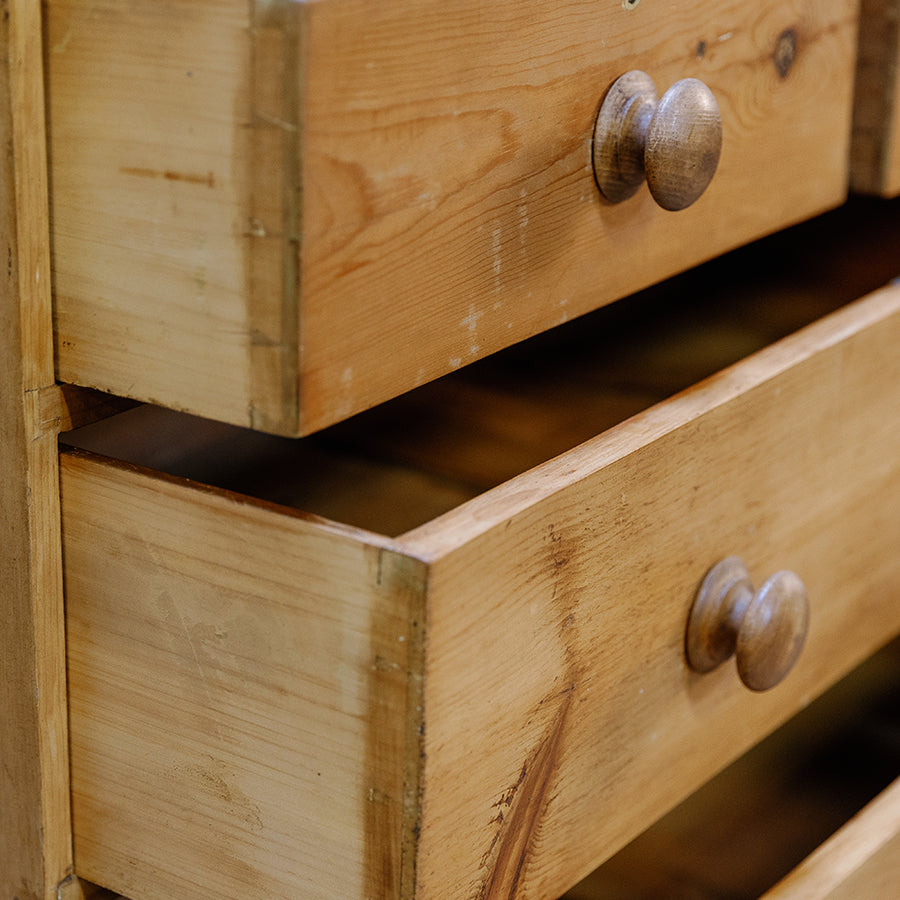 Two Over Three Victorian Pine Chest