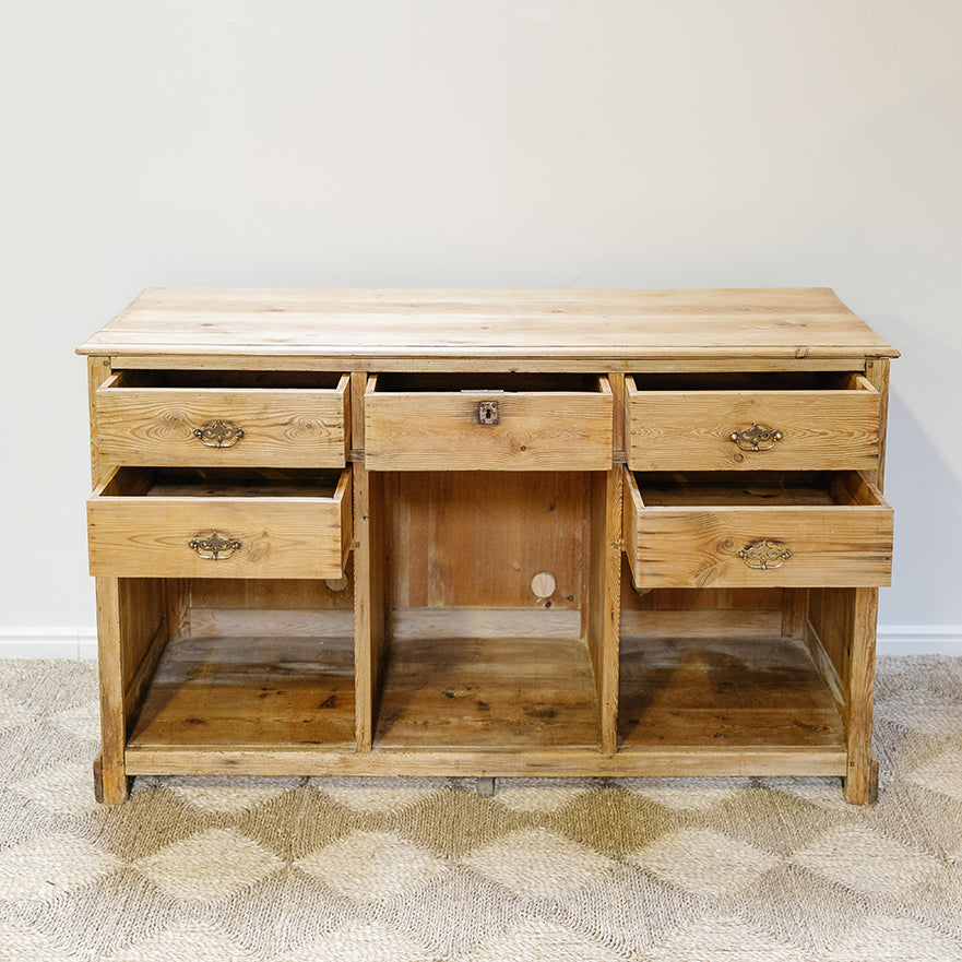 Pine Counter with Shop Front