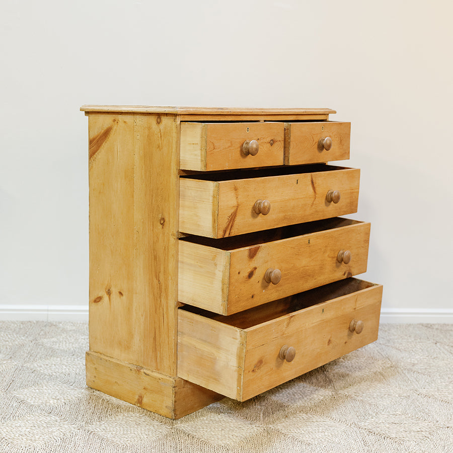 Two Over Three Victorian Pine Chest