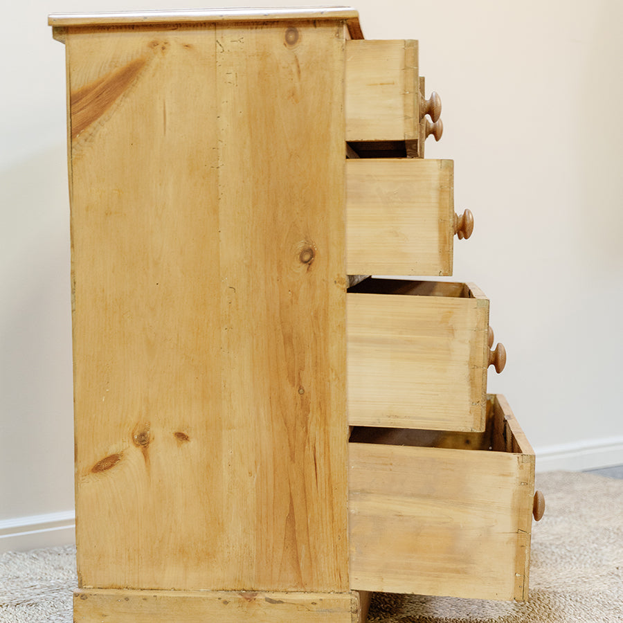 Two Over Three Victorian Pine Chest