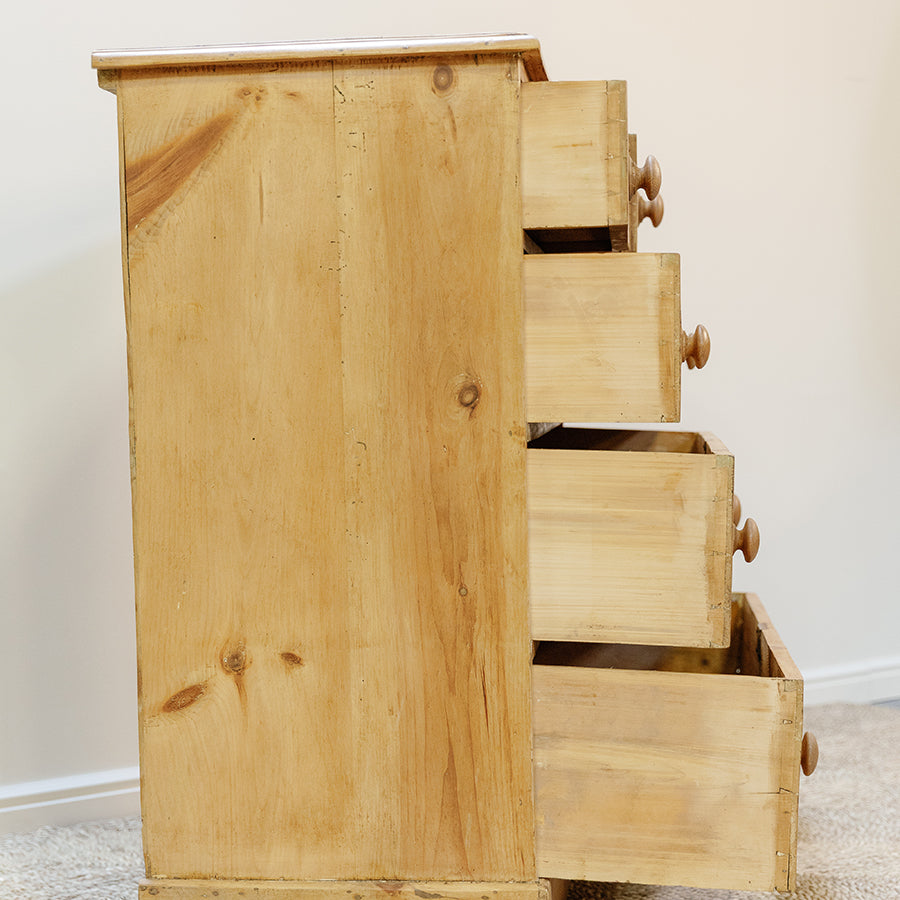 Two Over Three Victorian Pine Chest
