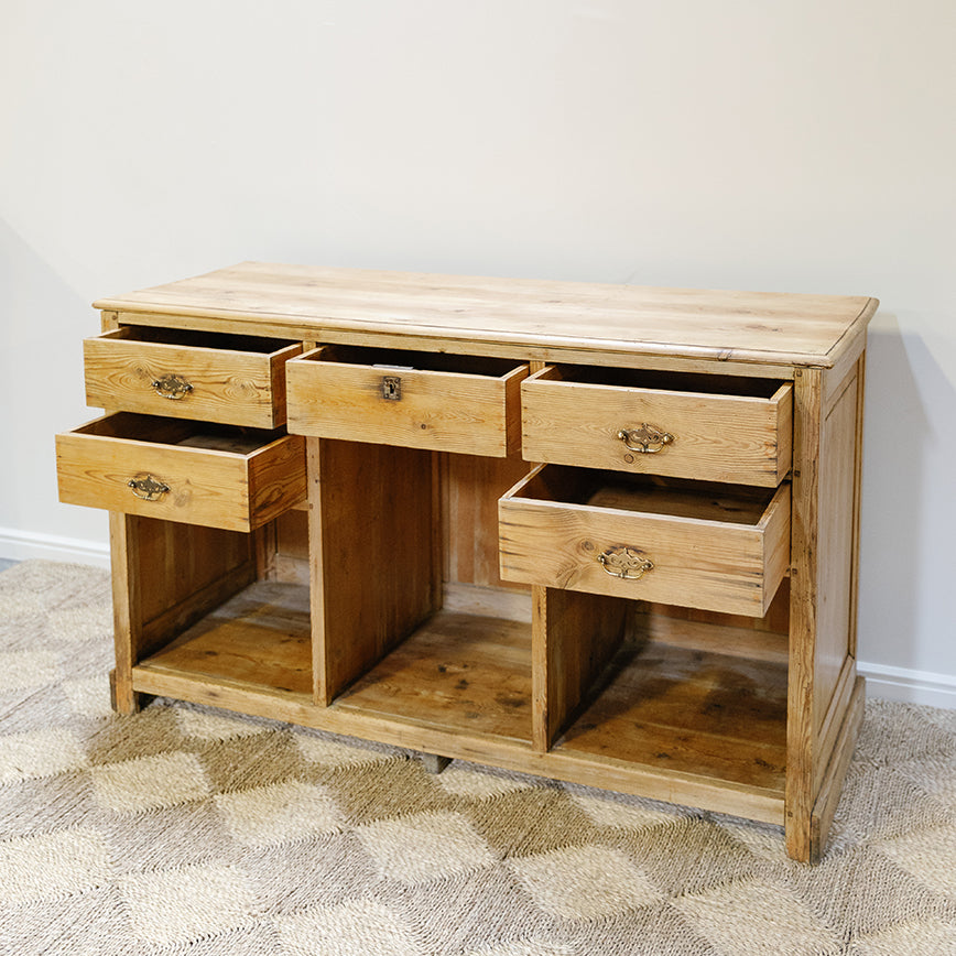 Pine Counter with Shop Front