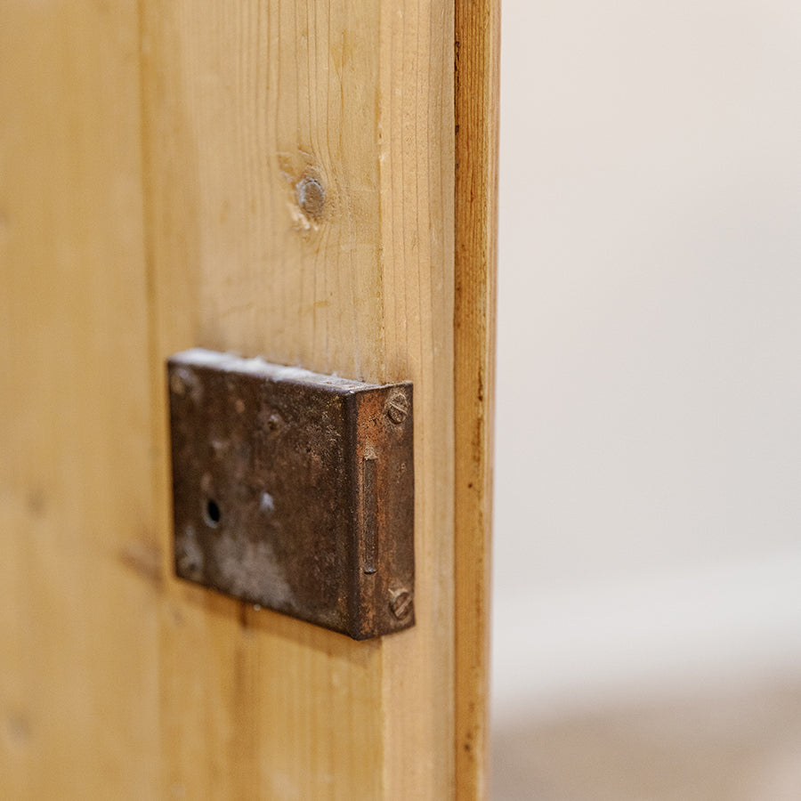 French Style Pine Kitchen Cupboard with Glass Doors