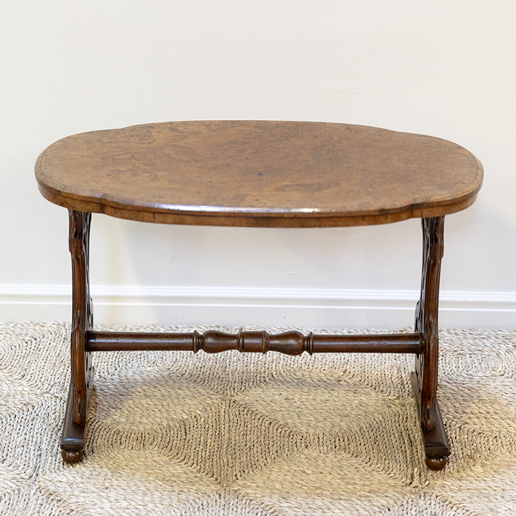 Victorian Small Burr Walnut Sofa Table