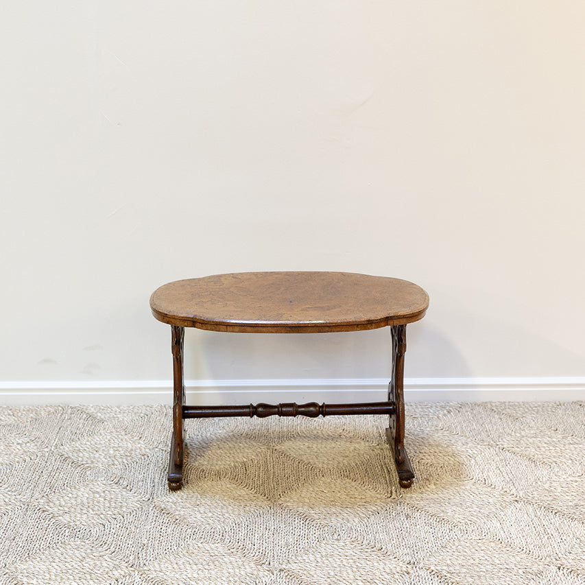 Victorian Small Burr Walnut Sofa Table