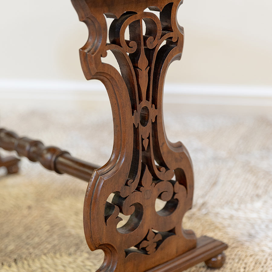 Victorian Small Burr Walnut Sofa Table