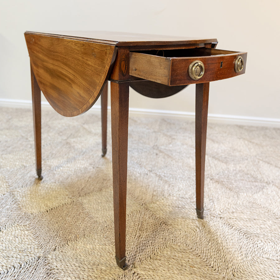 Georgian Inlaid Mahogany Pembroke Table