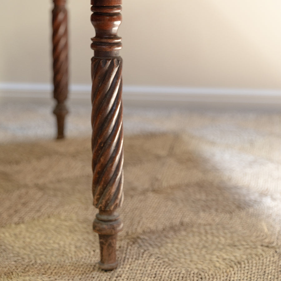 Casual Pembroke Table with Drop Leafs, Roped Legs and Drawer