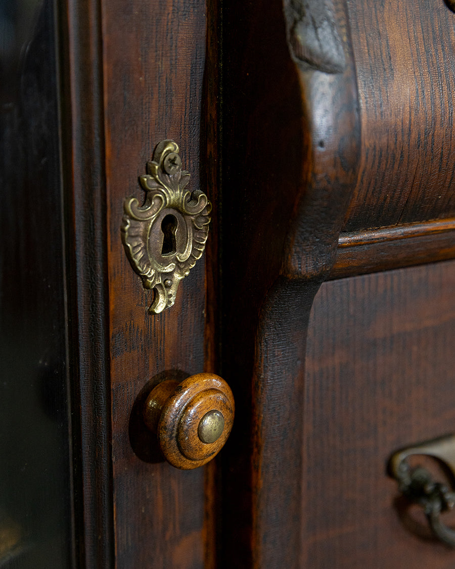 Victorian Curved Glass Cabinet