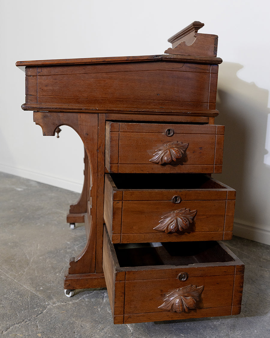 Victorian Davenport Mahogany Desk
