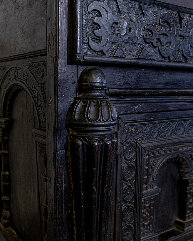 Ornate Carved Oak Sideboard