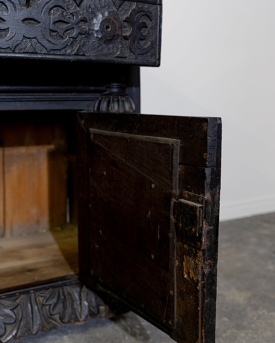 Ornate Carved Oak Sideboard