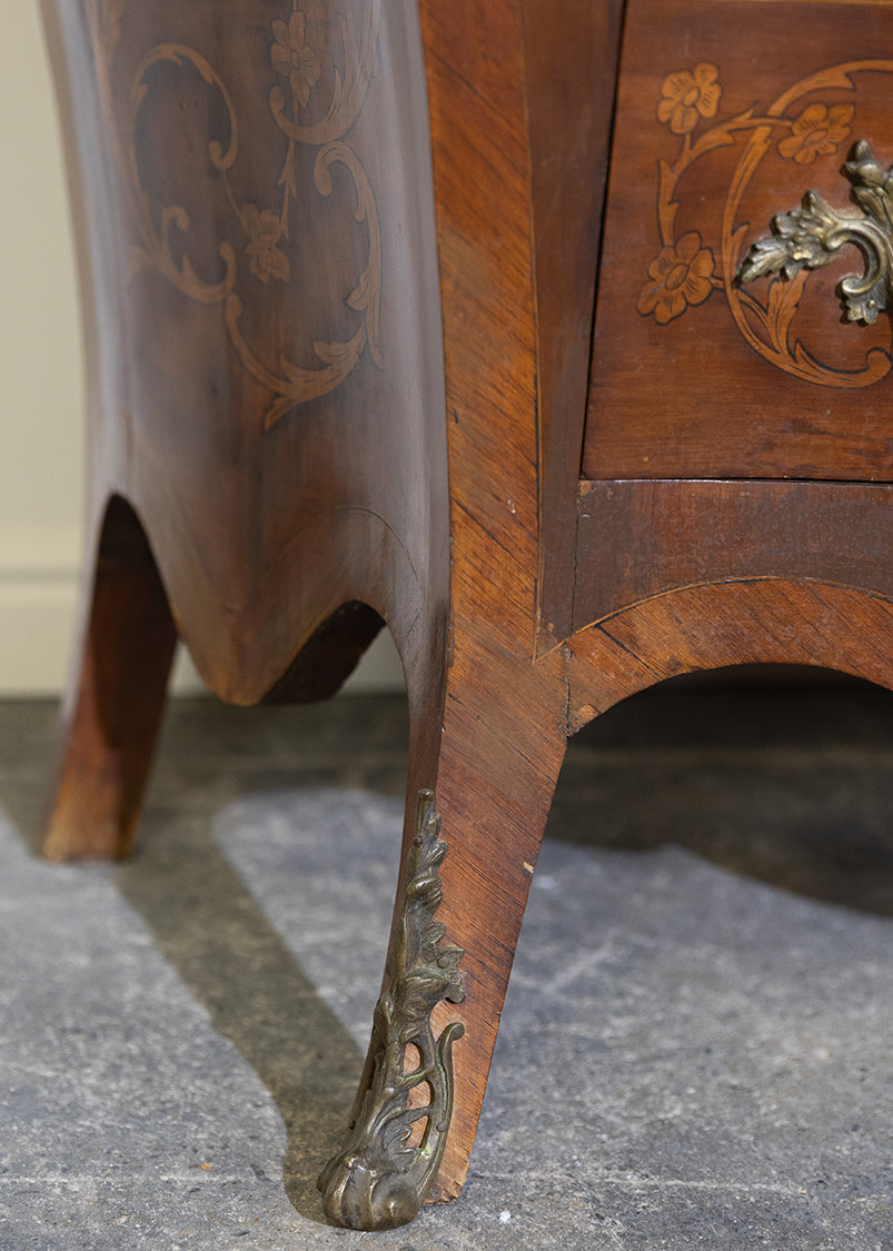 Marble Top Bow Front Commode