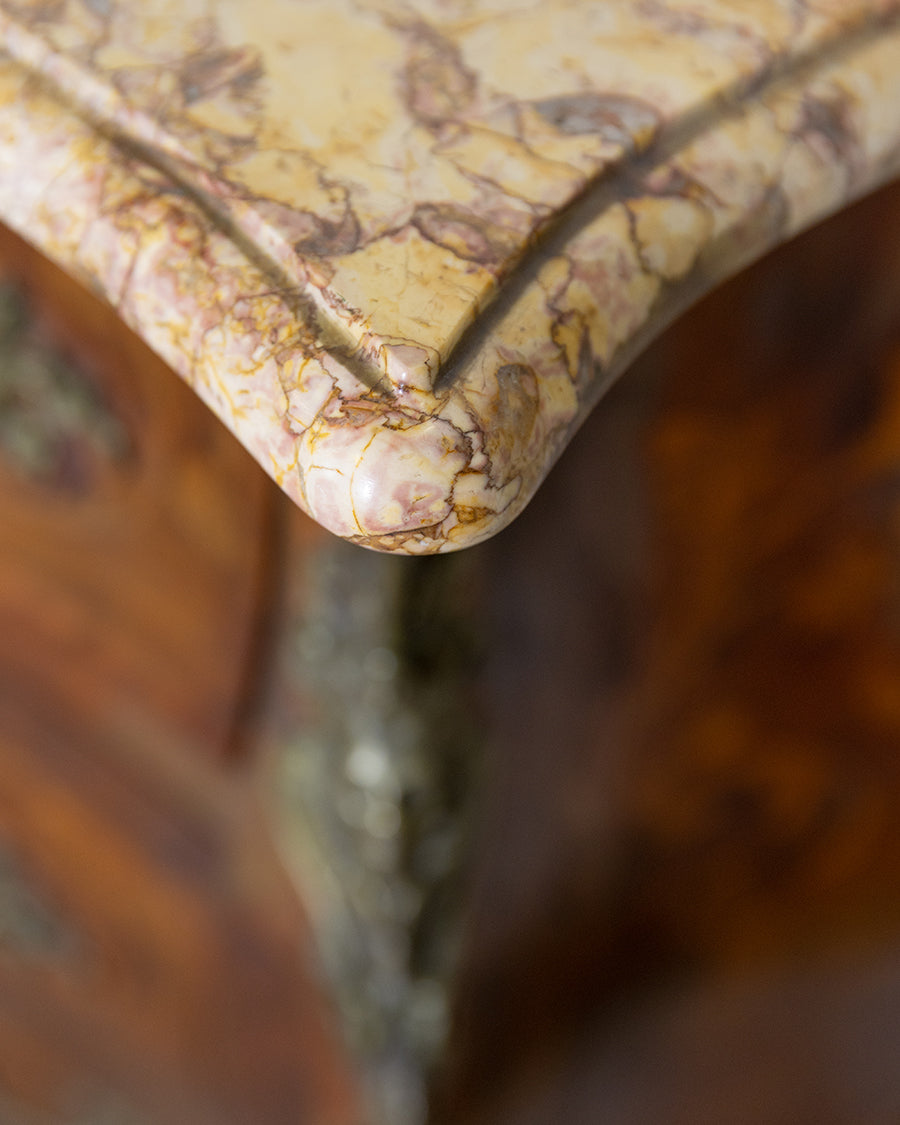 Marble Top Bow Front Commode