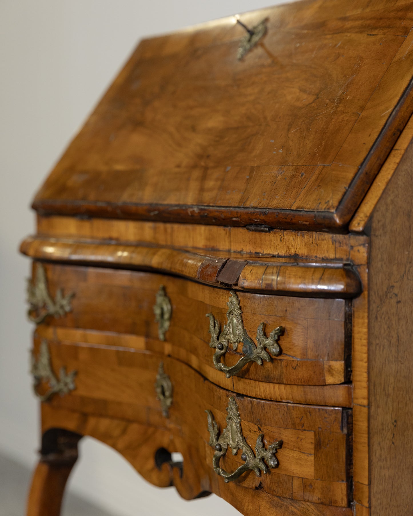 Louis XV Burled Walnut Secretary