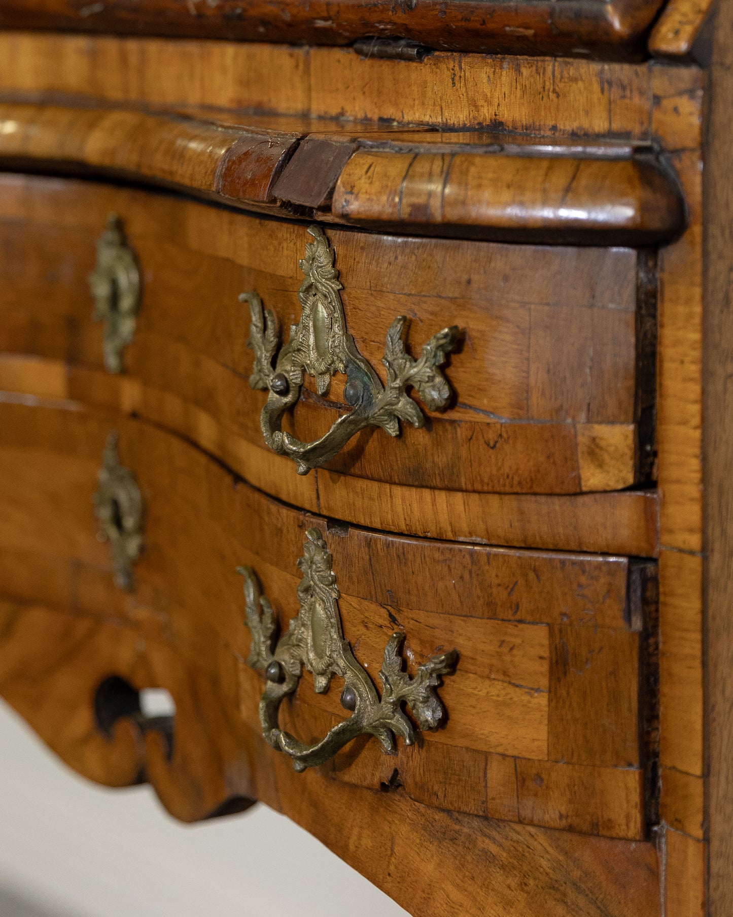 Louis XV Burled Walnut Secretary