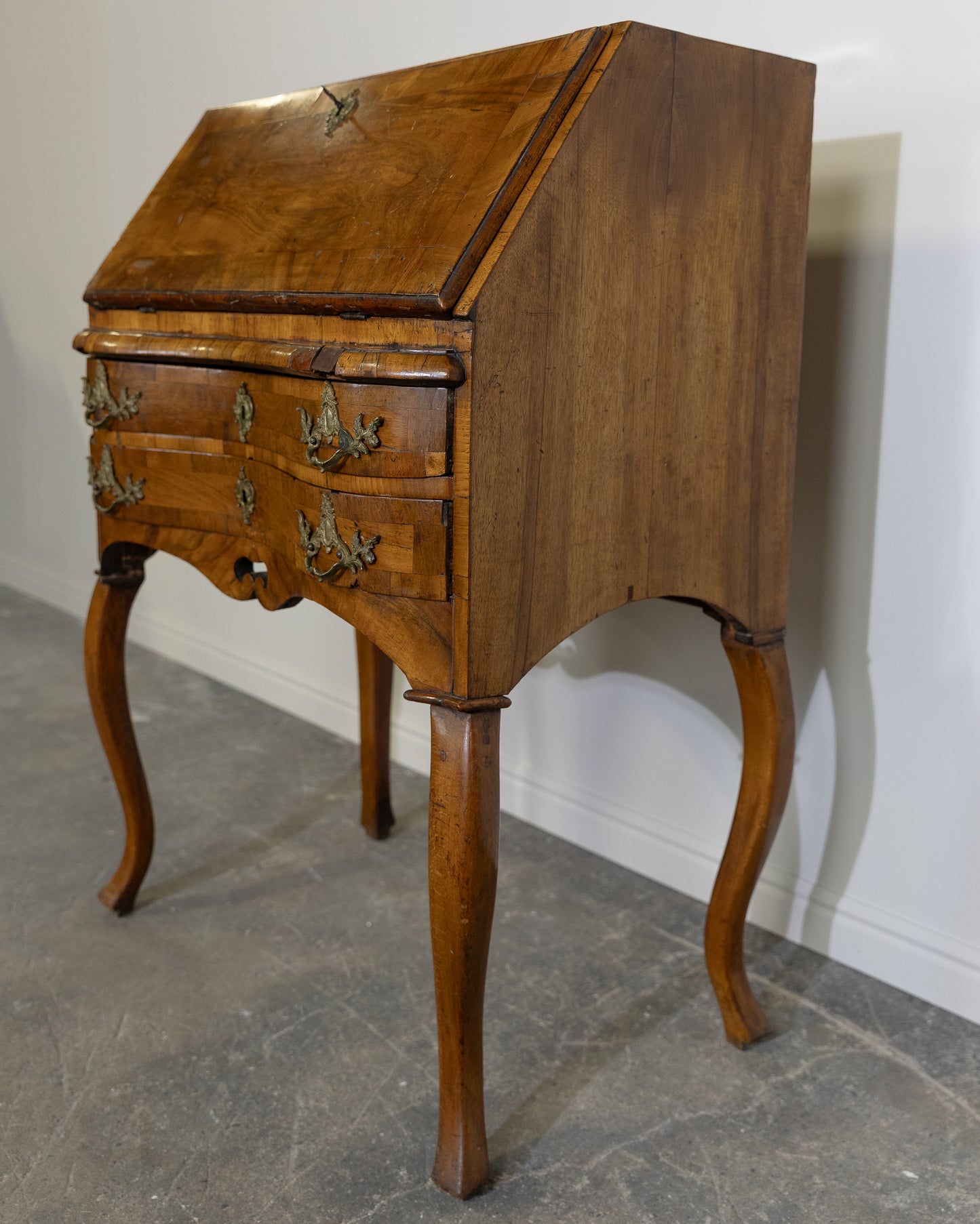 Louis XV Burled Walnut Secretary