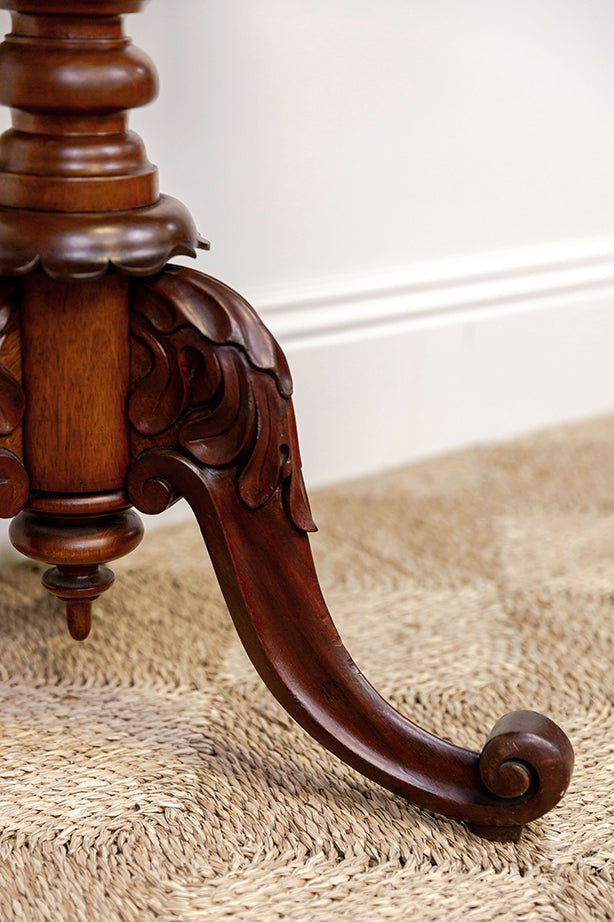 Victorian Scalloped Tripod Base Table