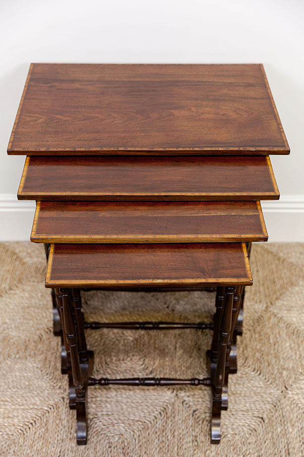 Mahogany Edwardian Nesting Tables (4)
