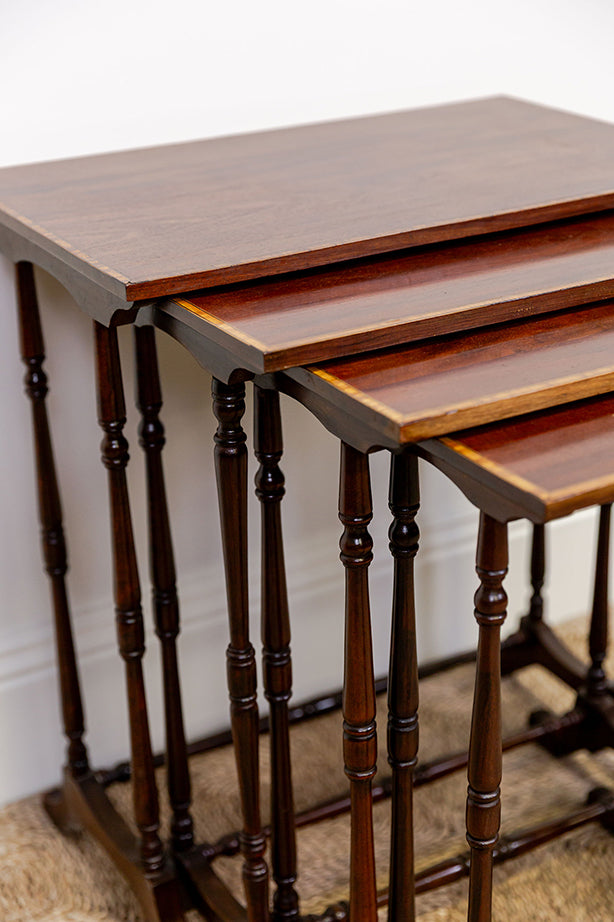 Mahogany Edwardian Nesting Tables (4)
