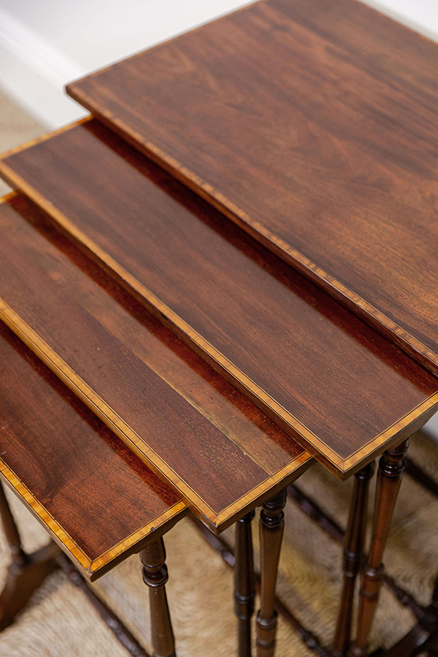 Mahogany Edwardian Nesting Tables (4)