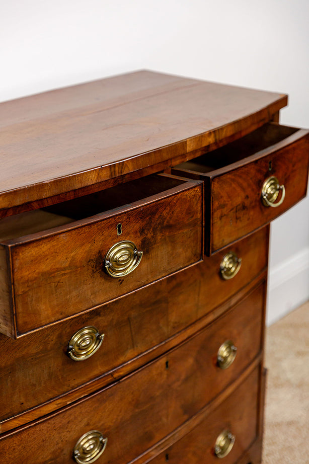 Mahogany Bowfront Chest of Drawers
