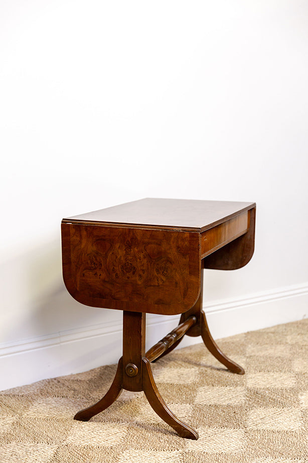 Regency Burr Walnut Sofa Table