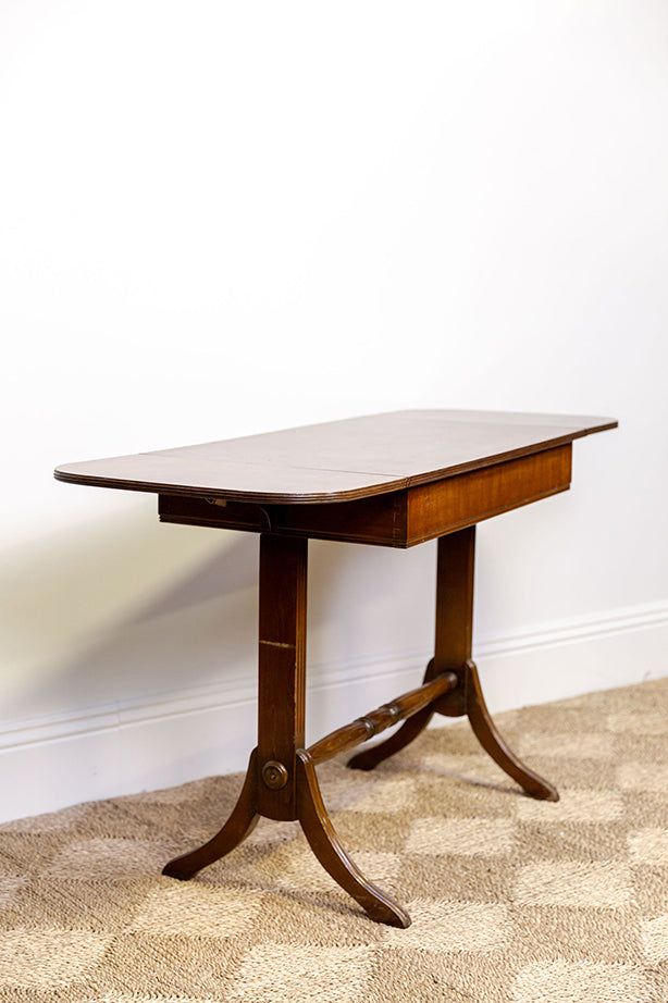 Regency Burr Walnut Sofa Table
