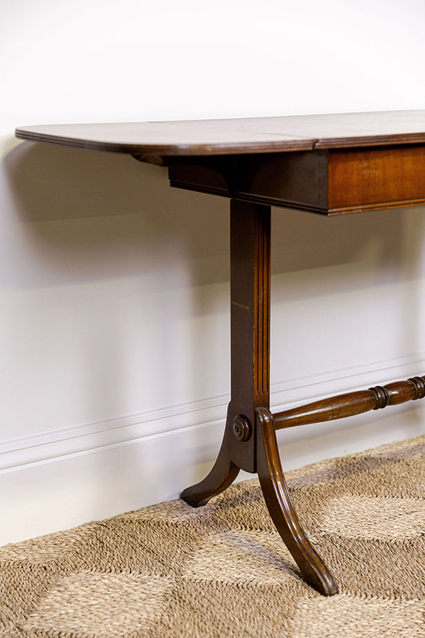 Regency Burr Walnut Sofa Table