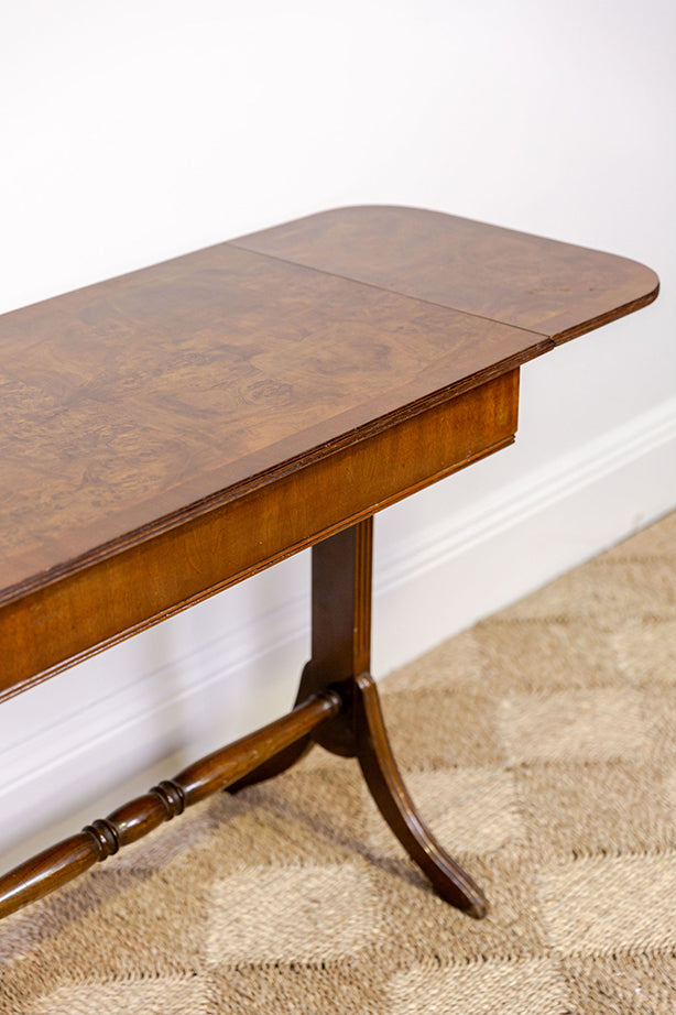 Regency Burr Walnut Sofa Table