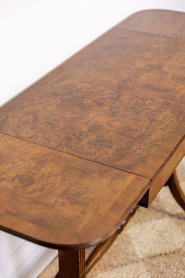 Regency Burr Walnut Sofa Table