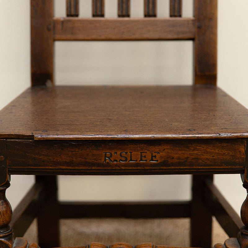 English Provincial Spindle Back Chairs (pair)