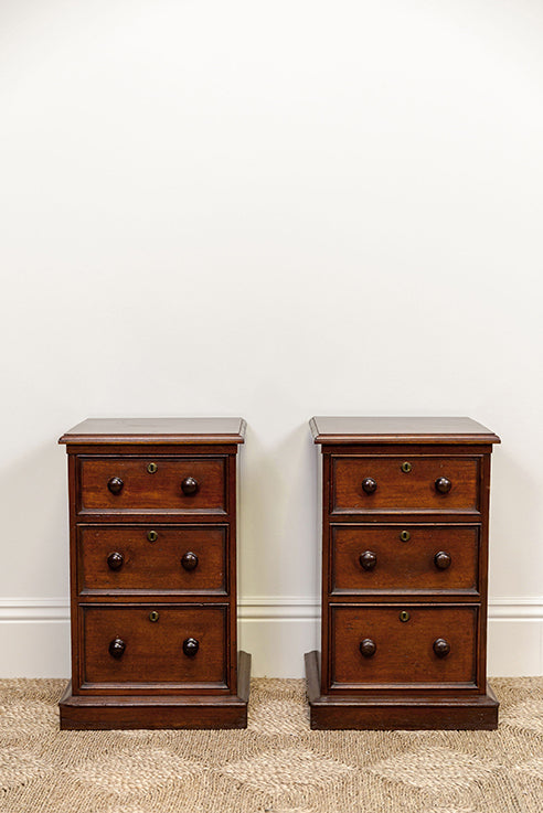 Mahogany Small Bedside Chests (pair)
