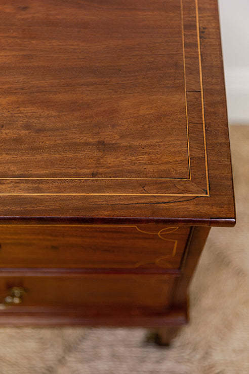 Mahogany Commode on Separate Base Legs w/ Casters