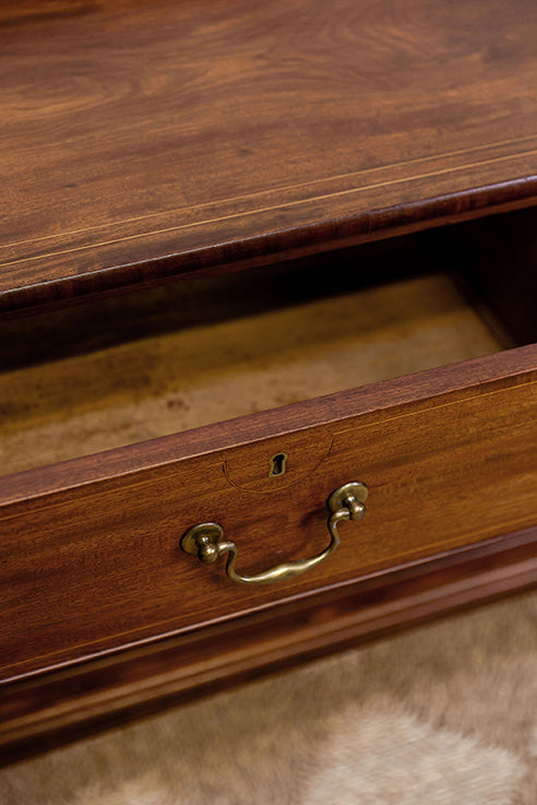 Mahogany Commode on Separate Base Legs w/ Casters