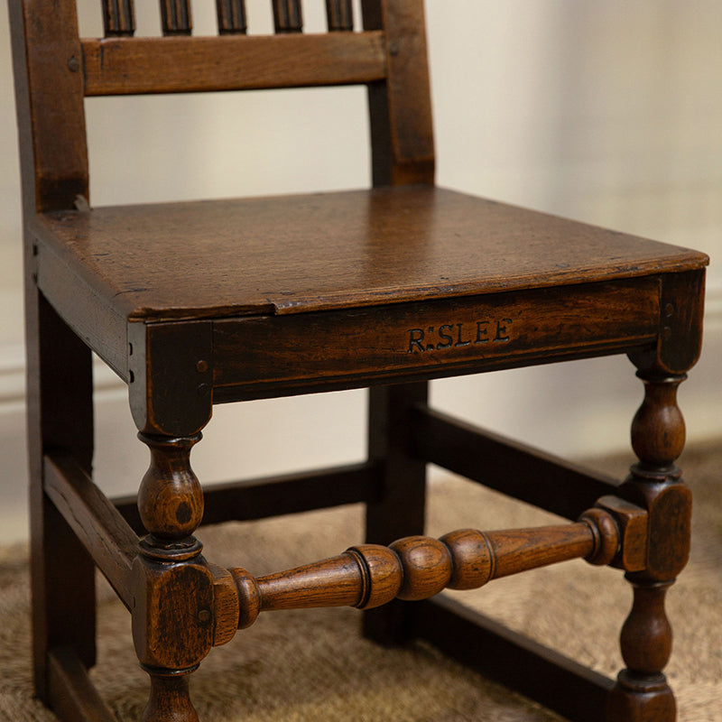English Provincial Spindle Back Chairs (pair)
