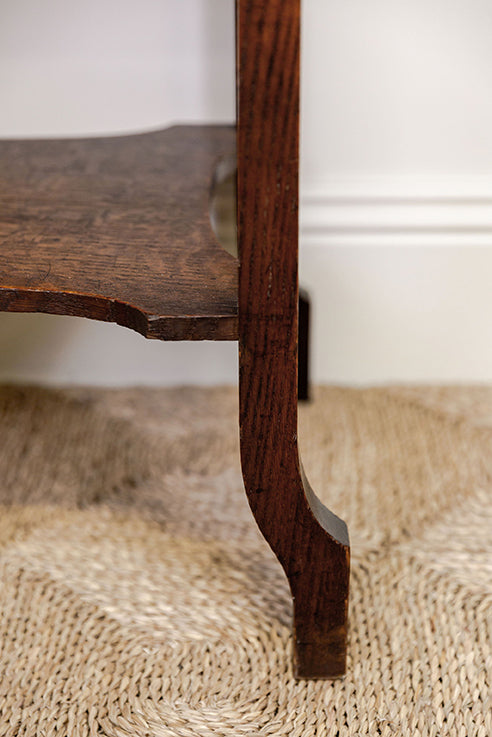 Victorian Art Nouveau Oak Side Table