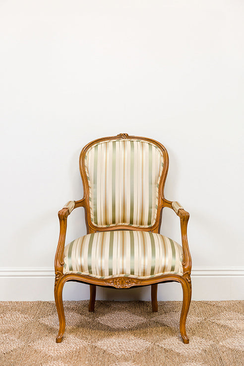 French Silk Stripe Armchair