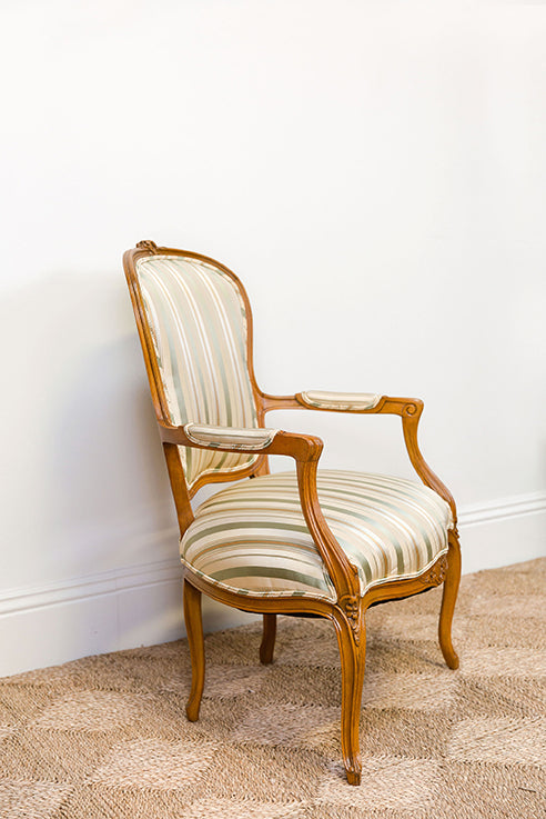 French Silk Stripe Armchair
