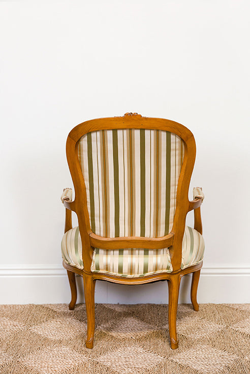 French Silk Stripe Armchair