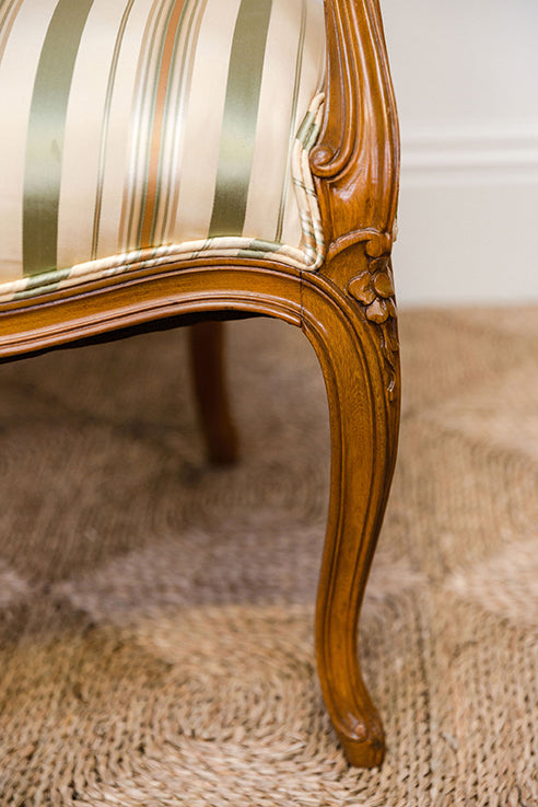 French Silk Stripe Armchair
