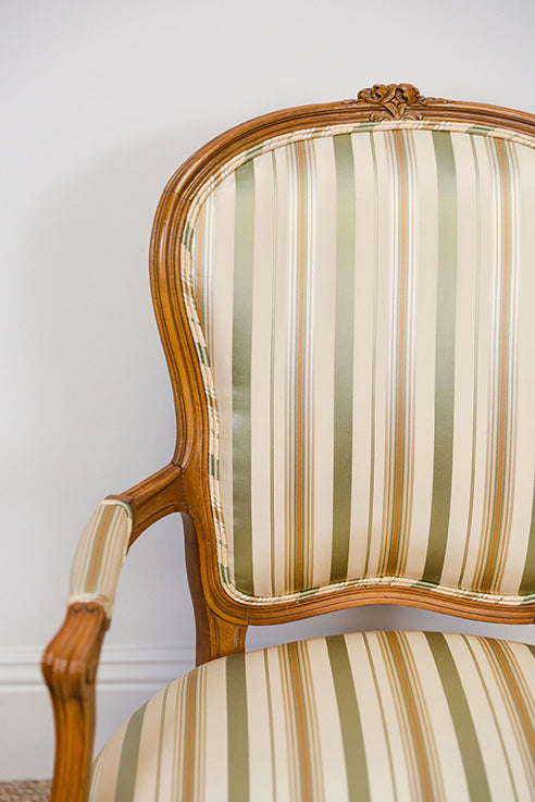French Silk Stripe Armchair