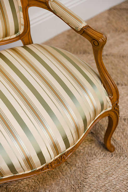 French Silk Stripe Armchair