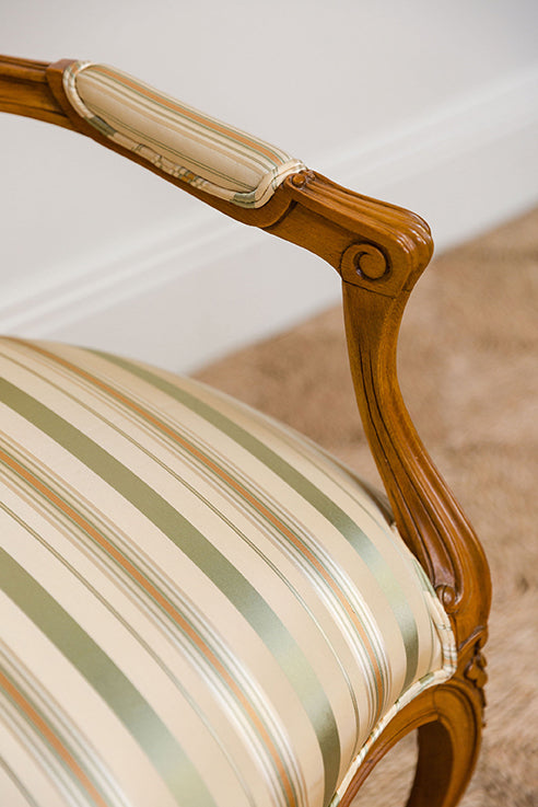 French Silk Stripe Armchair