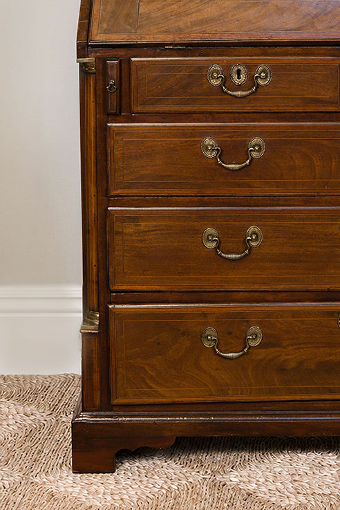 George III Mahogany Inlaid Secretary